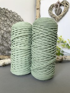 LC - sznurek pleciony - 3 mm - OLIWKA