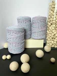 LC - sznurek pleciony - 5 mm "PASTELOWY"