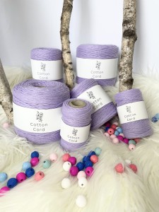 PP - sznurek skręcany - 2 mm - LAWENDOWE POLE