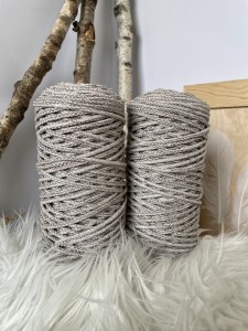 LC - sznurek pleciony - 3 mm - LATTE