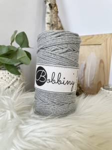 BOBBINY - 3ply - sznurek potrójnie skręcany - 3 mm - SREBRNY