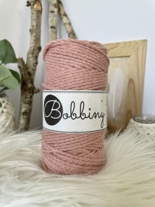 BOBBINY - 3ply - sznurek potrójnie skręcany - 3 mm - RÓŻOWE ZŁOTO