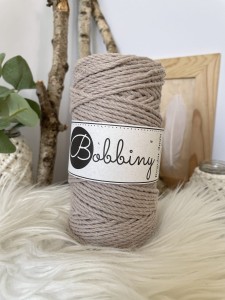 BOBBINY - 3ply - sznurek potrójnie skręcany - 3 mm - PERŁOWY