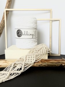 BOBBINY - 3ply - sznurek potrójnie skręcany - 5 mm - BIAŁY