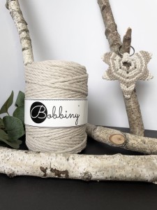 BOBBINY - 3ply - sznurek potrójnie skręcany - 5 mm - BEŻOWY