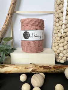 BOBBINY - 3ply - sznurek potrójnie skręcany - 5 mm - RÓŻOWE ZŁOTO