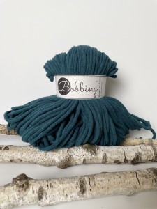 BOBBINY - sznurek pleciony - 5 mm "PETROL"