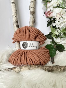 BOBBINY - sznurek pleciony - 5 mm "TERRACOTTA"