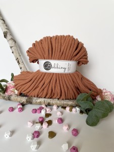 BOBBINY - sznurek pleciony - 9 mm "TERRACOTTA"