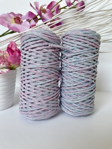 LC - sznurek pleciony - 3 mm - PASTELOWY