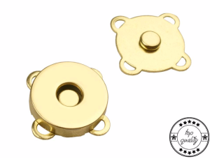 Zapięcie magnetyczne okrągłe Ø18 mm jasny złoty (P) 