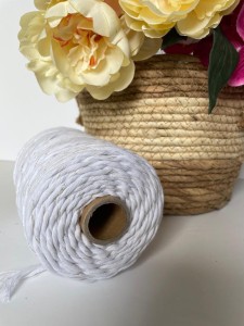 LC - skręcany - 3,5 mm - BIAŁY ZE ZŁOTĄ NITKĄ