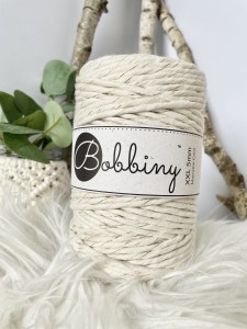 BOBBINY - sznurek skręcany - 5 mm - NATURALNE ZŁOTO 100 m