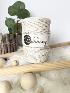 BOBBINY - sznurek skręcany - 5 mm - TĘCZOWY PYŁ 100 m