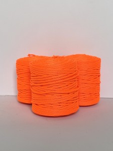 Sznurek 3 mm poliestrowy POMARAŃCZOWY NEON 100 m  
