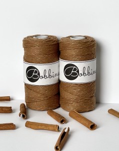 BOBBINY - sznurek skręcany - 3 mm - ZŁOTY KARMELOWY 100 m     