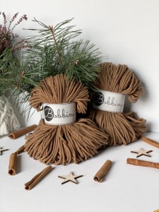 BOBBINY - sznurek pleciony - 3 mm "ZŁOTY KARMELOWY"