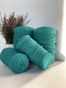 LC - sznurek pleciony - 3 mm - SZMARAGDOWY