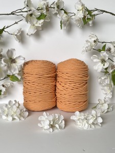 LC - sznurek pleciony - 5 mm "MORELOWY"  