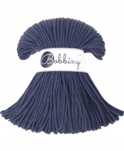 BOBBINY - sznurek pleciony - 3 mm - JEANS