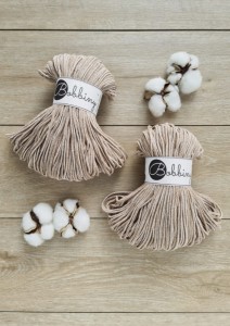 BOBBINY - sznurek pleciony - 3 mm - KARMELOWY SHAKE
