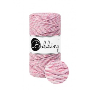 BOBBINY - SZNUREK SKRĘCANY - 3 MM - 100 M - MALINOWY SHAKE