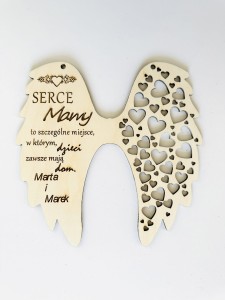 Duże personalizowane skrzydła  25 cm x 25 cm 
