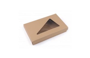 Pudełko papierowe z okienkiem, pudełko prezentowe 15,5 cm x 25 cm