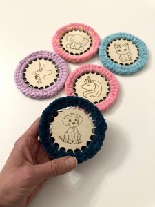 Drewniana okrągła baza 6 cm dla dziewczynki