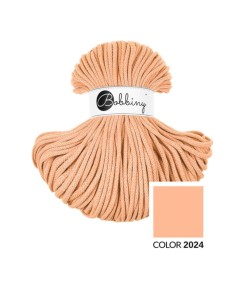 BOBBINY - SZNUREK PLECIONY - 5 MM "BRZOSKWINIOWY ” 