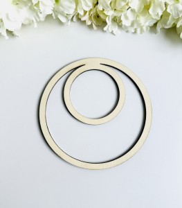 Drewniana obręcz podwójna 20 cm / 10 cm