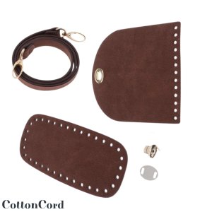 Zestaw do wyrobu torebki z ekoskóry BRĄZ ZŁOTY