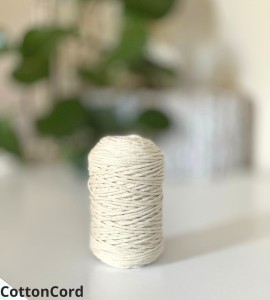 LC - SZNUREK PLECIONY - 2 mm - NATURALNY