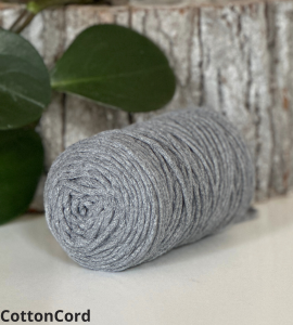 LC - SZNUREK PLECIONY - 2 mm - SZARY