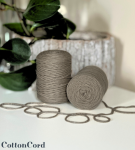 LC - SZNUREK PLECIONY - 2 mm - LNIANY CIEMNY