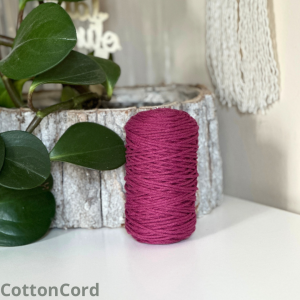 LC - SZNUREK PLECIONY - 2 mm - RÓŻANY