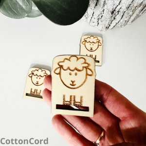 Drewniana baza do zakładki do książki LAMA wzór 49