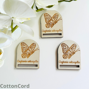 Drewniana baza do zakładki do książki MOTYL wzór 14