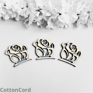 Drewniana baza do zakładki do książki RÓŻA wzór 32