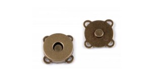Zapięcie magnetyczne okrągłe Ø18 mm stary mosiądz (P)