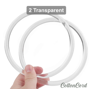 Uchwyty rączki do torebki okrągłe akrylowe, transparentne 14 cm