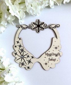 Obręcz ze skrzydłami anielskie 43 Magicznych Świąt 14,5cm
