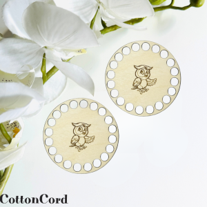 Drewniana baza okrągła 10 cm, koszyczek podkładka pod kubek 4 mm wzór 5