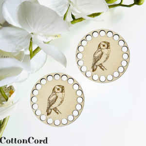 Drewniana baza okrągła 10 cm, koszyczek podkładka pod kubek 4 mm wzór 18