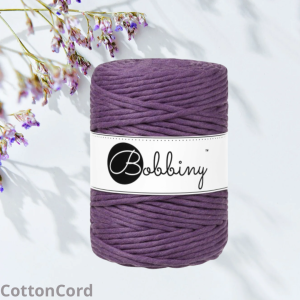 BOBBINY - SZNUREK SKRĘCANY - 5 MM - FIOLETOWY 100 M
