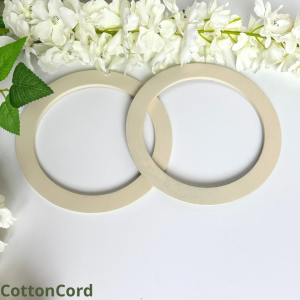 Uchwyty rączki do torebki drewniane kremowe, ecru 18 2 szt.  