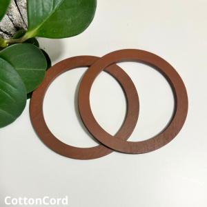 Uchwyty rączki do torebki drewniane karmelowe 14 2 szt.