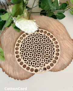 DREWNIANA BAZA OKRĄGŁA 18 CM, BAZA DO KOSZYCZKA wzór 84