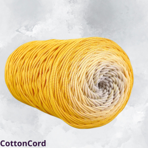 Sznurek poliestrowy Ombre żółty pastelowy/żółty/lniany jasny 3 mm – 260 m 