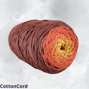 Sznurek poliestrowy Ombre mahoniowy/brąz/musztardowy 3 mm – 260 m